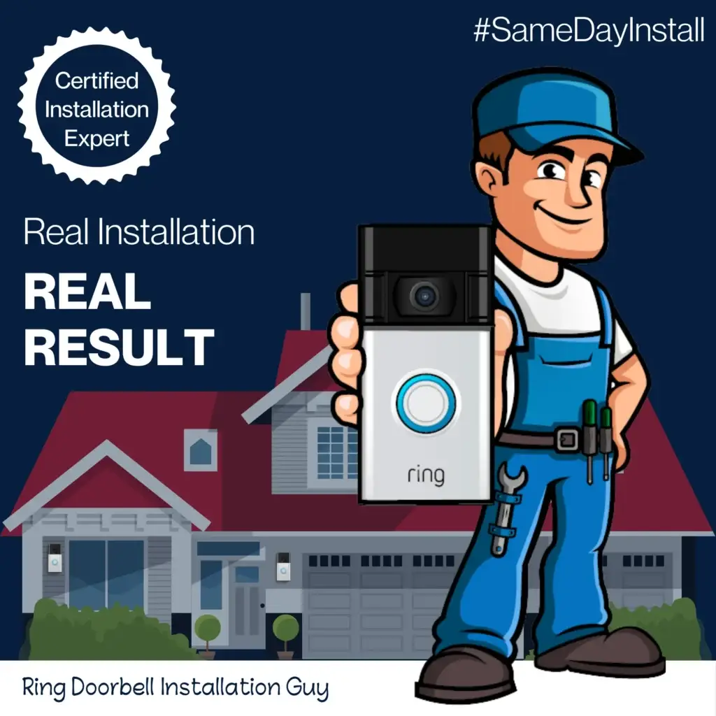 Real Ring Doorbell Installation Result